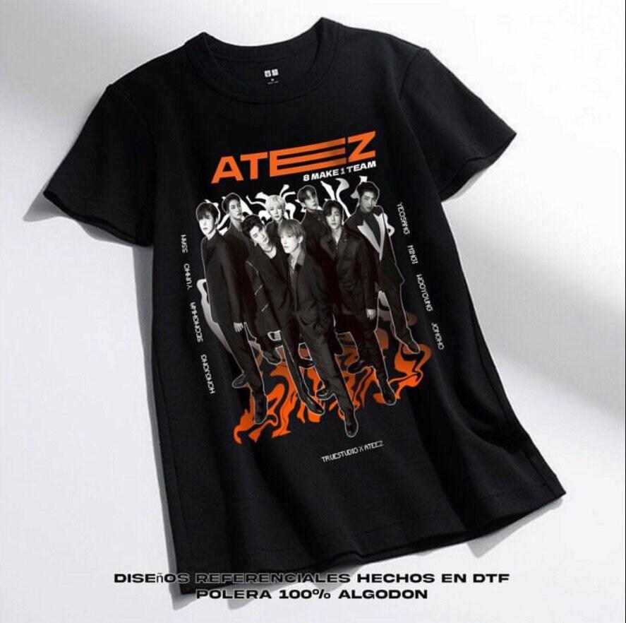 Футболка с графическим принтом ATEEZ Guerrilla Atiny - Мерч KPOP, вдохновленный ATEEZ