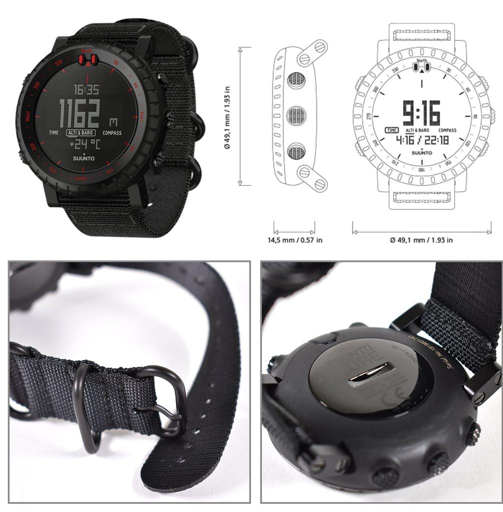 Suunto (SUUNTO) Suunto Core Black Red (SUUNTO CORE Black Red) 3 ATM Water Resistant