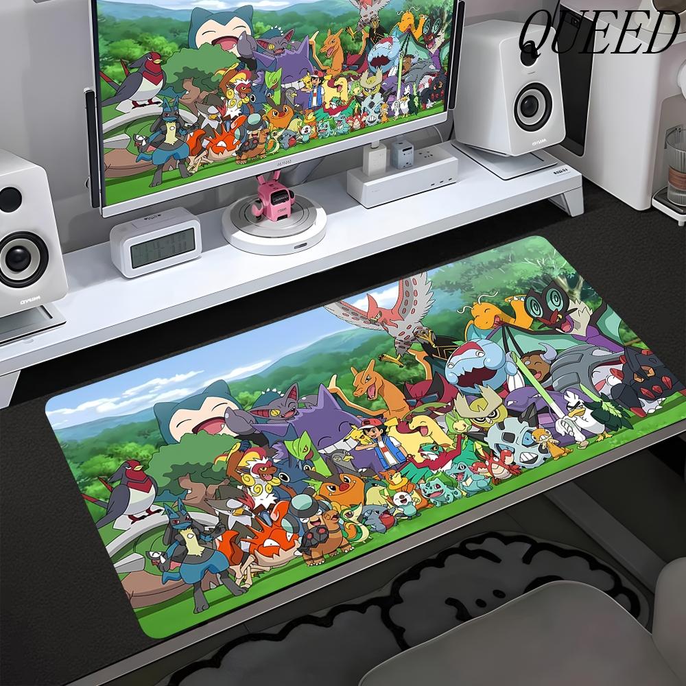 XXL Mouse Pad Pc Keyboard Mouse Desk Mat Large Gamer PPokemons Cartoon Rubber Carpet Computer Gaming Accessories HD Mousepad