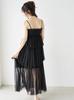 Платье-камзол из тюля SHCO264051 BLK F [Snidel Home] С чашечками Женское