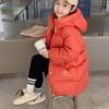 Детские зимние куртки с подкладкой для девочек, толстые, теплые, водонепроницаемые, блестящие, с капюшоном, детская верхняя одежда, одежда для подростков, парка 5-14 лет