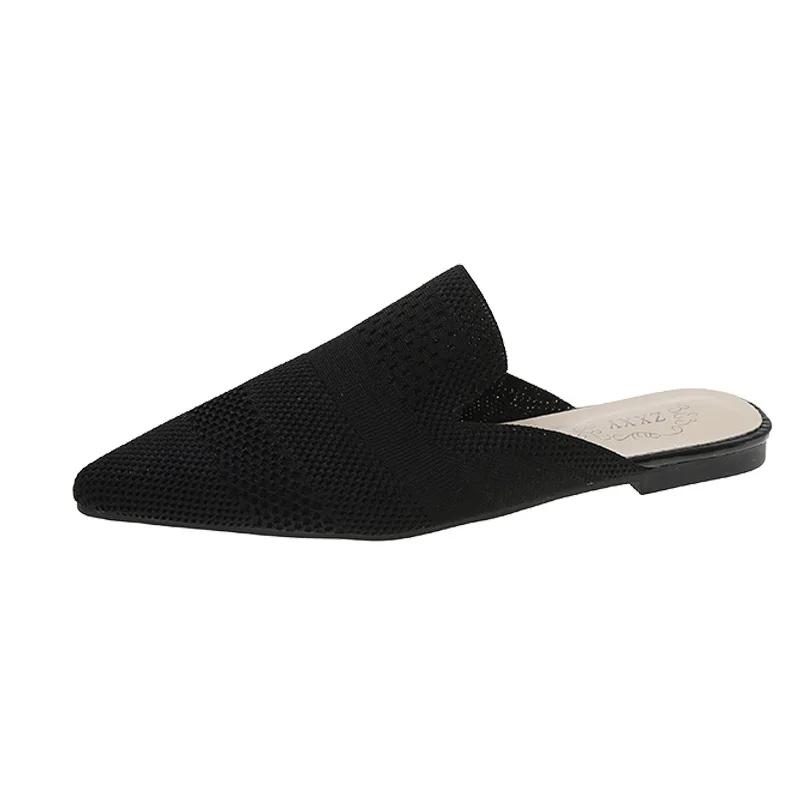 Модные роскошные женские мюли сандалии 2024 женская обувь шлепанцы женские тапочки женская повседневная обувь на низком каблуке удобные шлепанцы