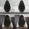 Black Curly Wig for Women - Curtain Bangs Daily Full Cap, Quick Beauty High Quality, Synthetic Heat Resistant Fiber Voluminous