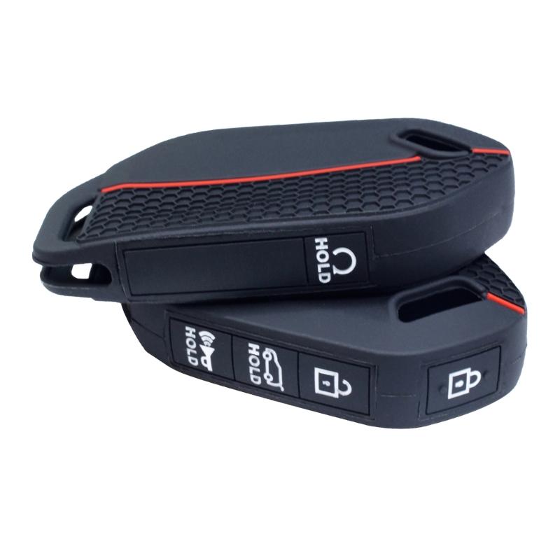 Key Fob Protector Cover Silicone Car Key Case Waterproof Remote Key Cover Honeycomb Texture Shell Case