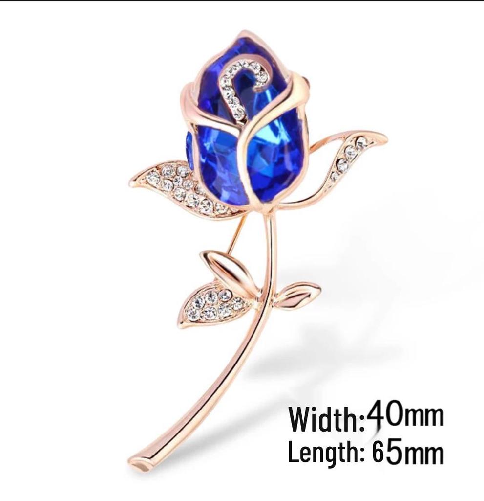 High-End Alloy Brooch with Pearl Imitation and Rhinestone Corsage Pin - Fashion Accessory