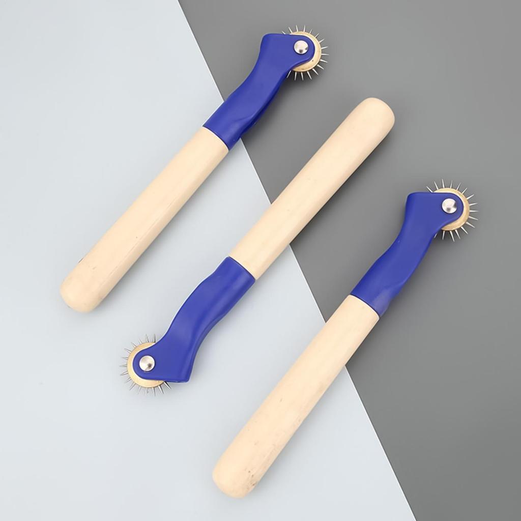 Sewing Tracing Wheel Pounce Wheel For Sewing Patterns With Wooden Handle Cutter Point Pattern Spacer Perforation Marking For