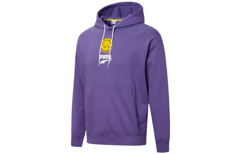 PUMA Sweatshirts Unisex Violet Hooded Moderate Regular 530368-13