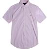 Polo Ss24 Рубашка с коротким рукавом в полоску с вышивкой логотипа Pony Мужские рубашки Розовый 710803061-001