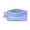 Louis Vuitton LV Charms Card Holder Blue Frost Monogram Embossed Empreinte Cowhide Leather Women Wallets M26523