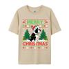Merry Christmas Lighting Ugly Boston Terrier Christmas TShirt Premium Cotton Youth TShirt Fashion Tee