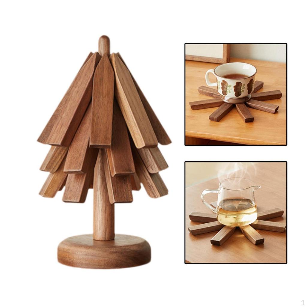 Eco-Friendly Wooden Table Coasters Set for Pots And Utensils