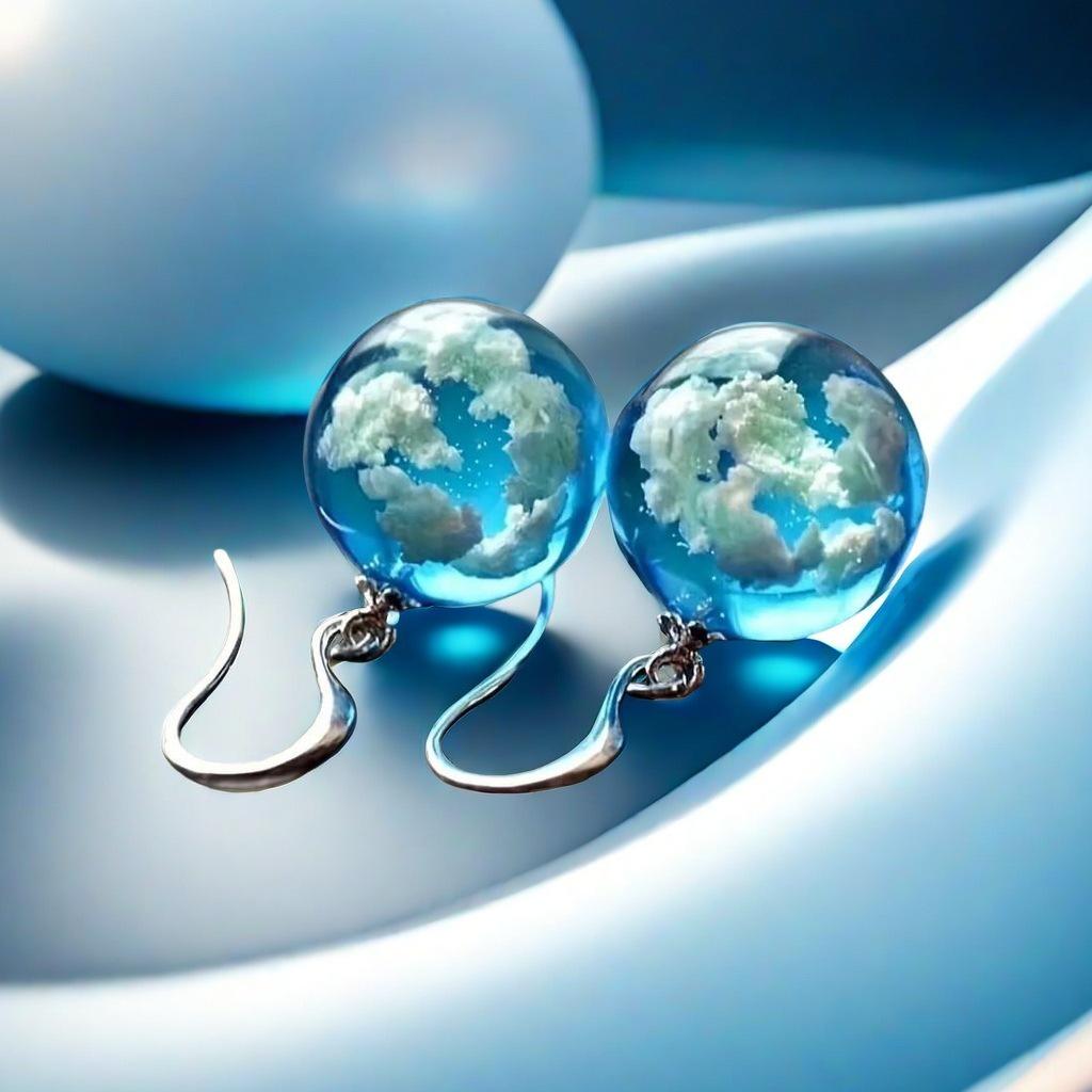 Подвеска-кулон «Голубое небо и белое облако»