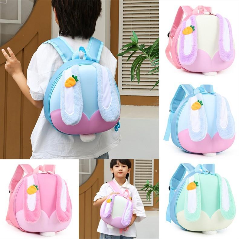 Ears Animal Rabbit Backpack Cartoon Print Schoolbag Kids Gifts Lightweight