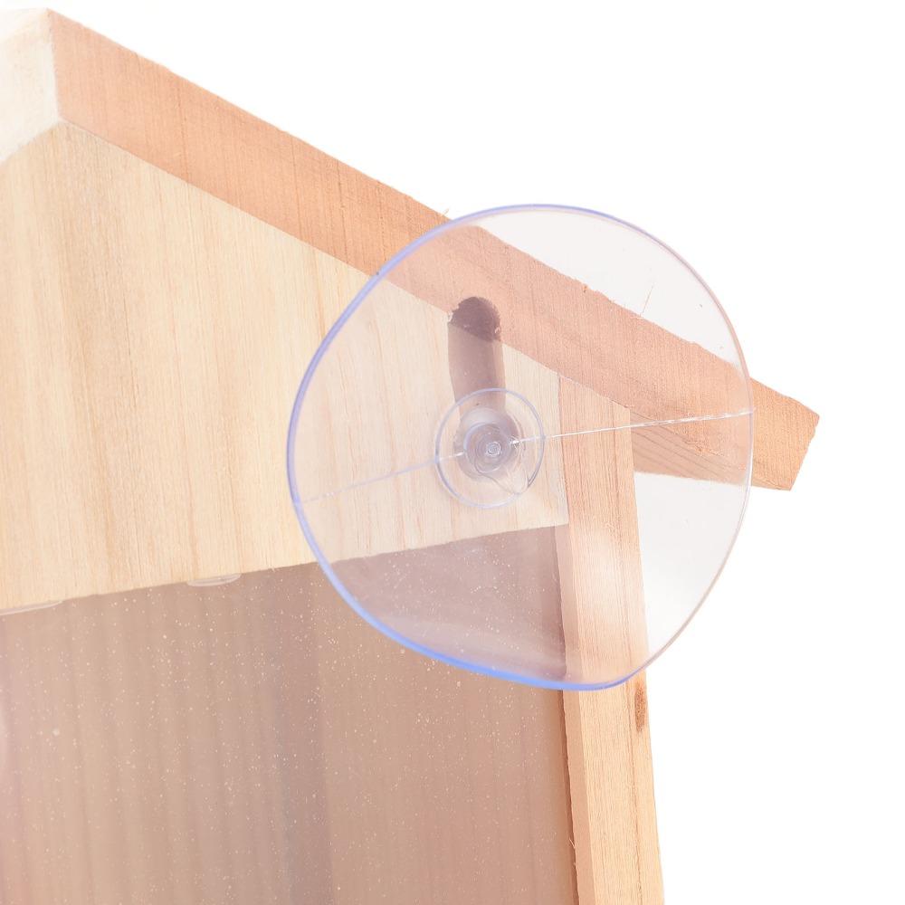 1pcs See Through Design Wooden Birdhouse Transparent Bird House  Outdoor Decor