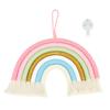 Macrame Woven Rainbow 7 Colors Hand Woven Rainbow Wall Hanging Tassel Decoration for Home Room