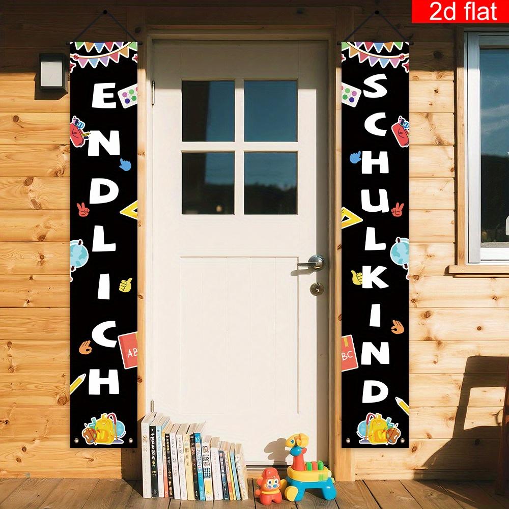 Back to School Couplet Banner Welcome 1 Pair Polyester Indoor Outdoor Decor