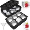 4/6/8/15 Grid Big Ice Tray Mold Giant Jumbo Large Food Grade Silicone Ice Cube Square Tray Mold DIY Ice Maker Cube Tray