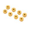 8 шт. Стопорная гайка из алюминиевого сплава с нейлоновой вставкой M2 Шестигранная стопорная гайка для радиоуправляемых моделей Axial Scx24 124 Золото