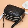 Yogodlns Fashion PU Leather Plaid Flap Bag Casual Messenger Crossbody Bag Solid Shoulder Bag