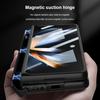 Чехол для Samsung Galaxy Z Fold 4 5g, магнитный шарнир, слот для ручки, подставка, жесткий чехол с защитным стеклом для экрана для Samsung Z Fold4