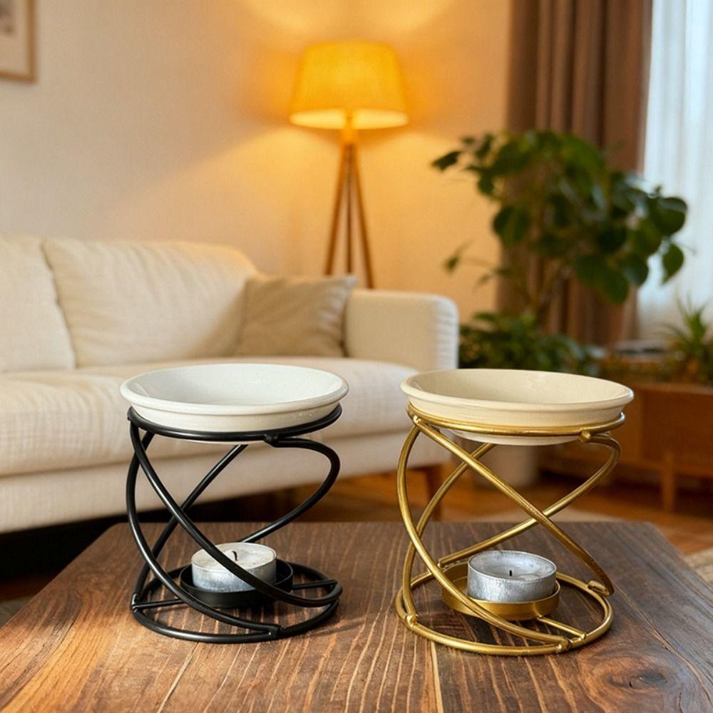 Minimalist Essential Oil Burner Modern Incense Burner Tea Light Wax Melt Burner SPA