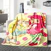 1pc Princess Strawberry13 Blanket, Gift, for Men and Women, Soft Blanket, Good for Sofa Bed Couch Travel, Lightweight Flannel Blanket