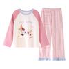 Girls Cotton Long Sleeve Pajama Set Cartoon Print Princess Style Sleepwear Ages 8 Fall Home Wear