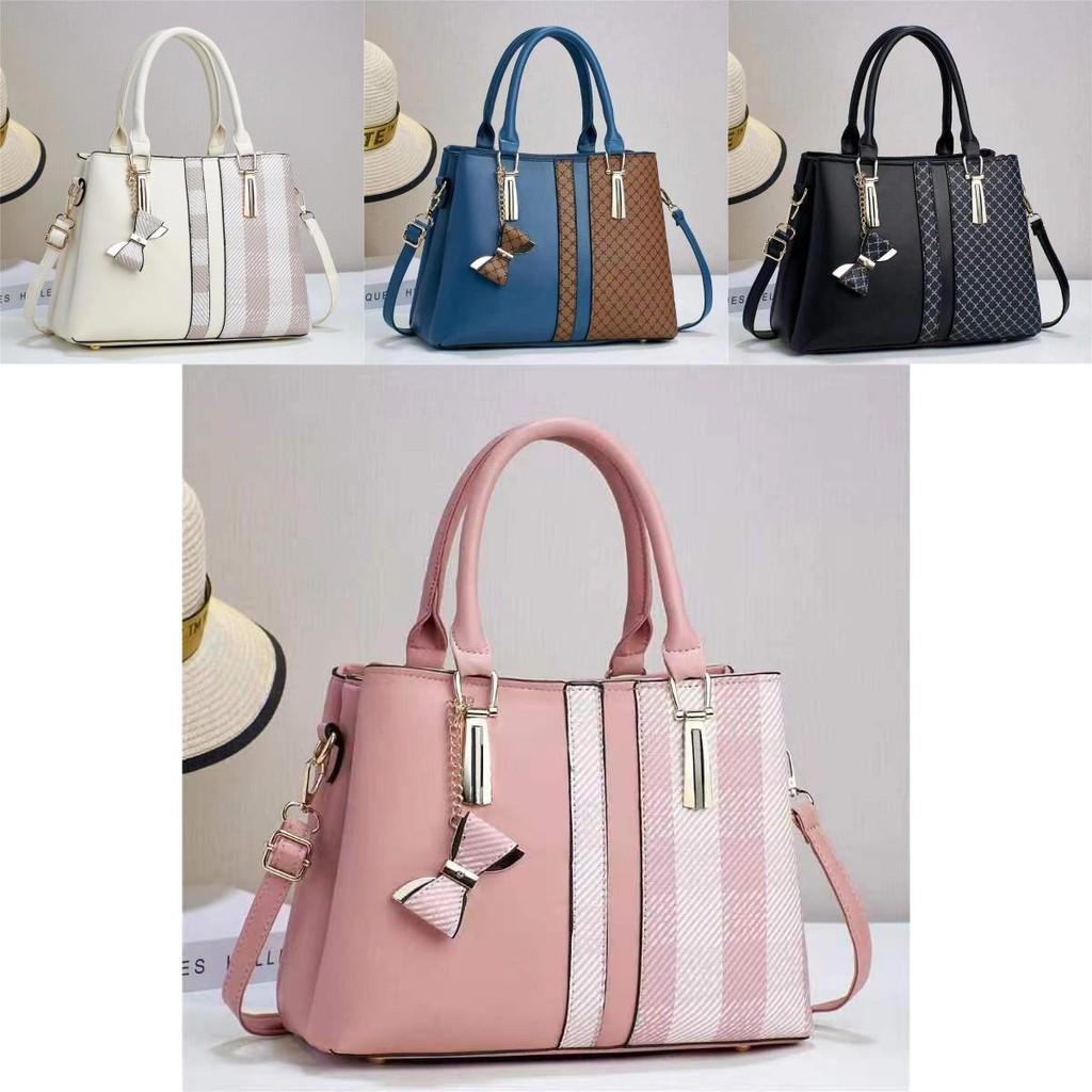 Chic Pu Fashion Handbag For Moms With Compartments And Color Block Design Ideal For Daily Use