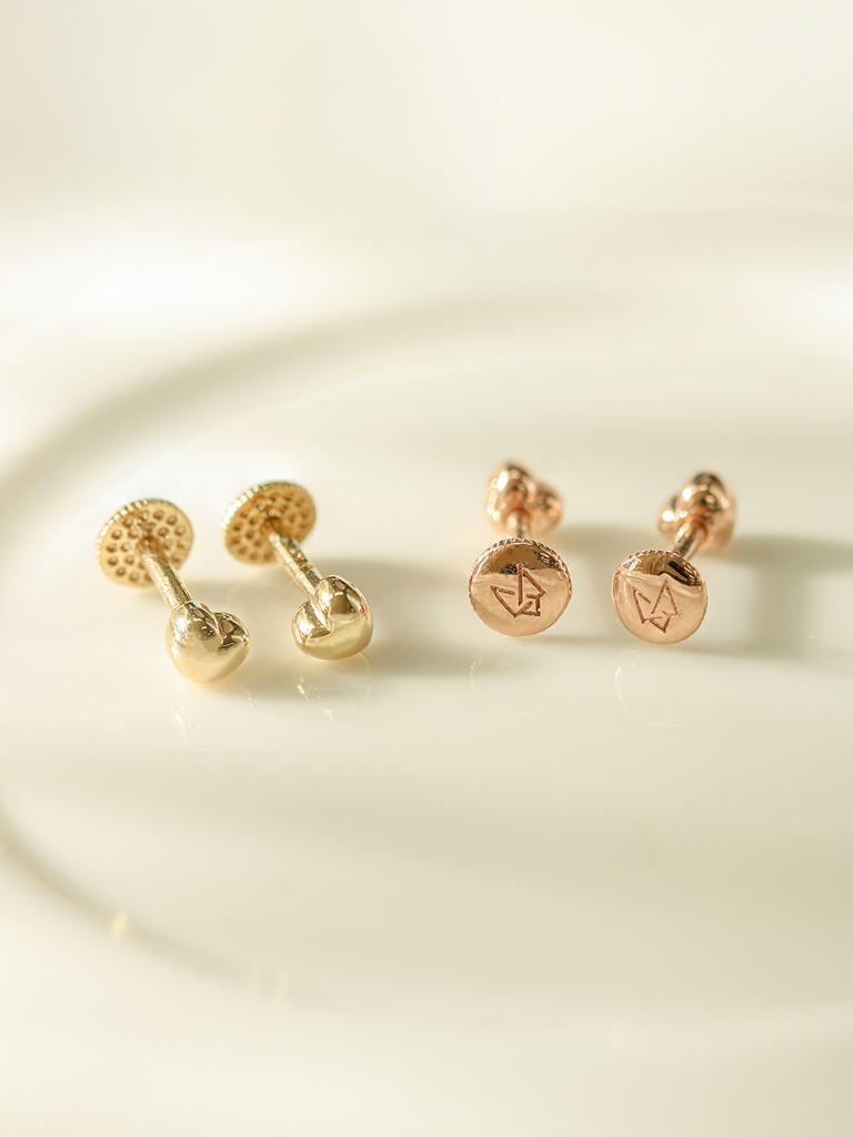 Минималпирсинг 14K Мини-Я Крошечное Сердце Лабрет Пирсинг