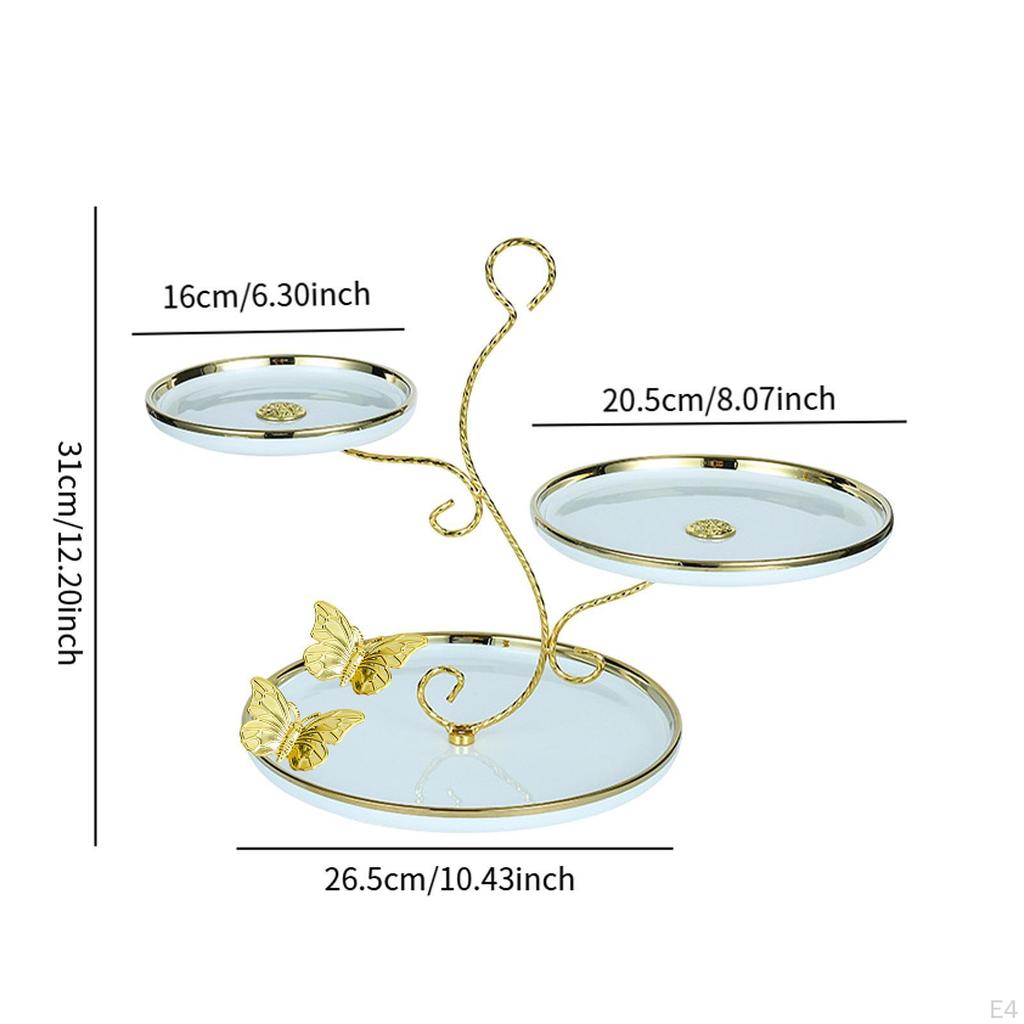 3-слойная витрина для кексов, десерты, креативное украшение для рабочего стола, многоярусный поднос для фруктов