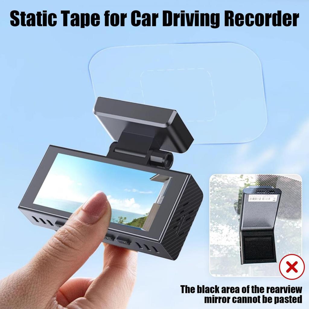 6 шт. Наклейка на лобовое стекло для видеорегистратора Наклейка-пленка для экрана HUD автомобиля Предотвращает царапины Электростатические наклейки для лобового стекла видеорегистратора