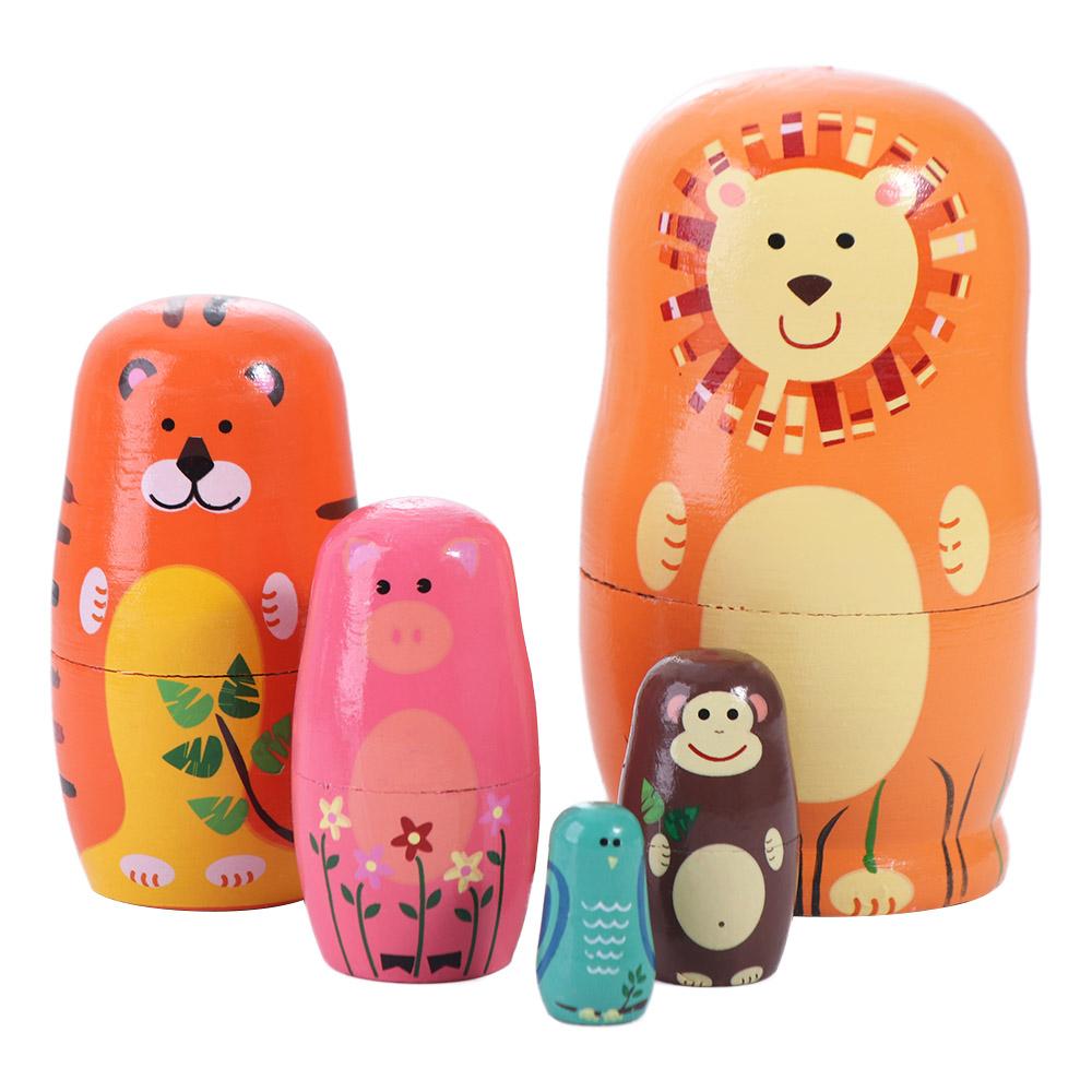 Wooden Matryoshka Doll Toys Handmade Stacking Dolls Home Decor Nesting Dolls  Chidrens Gift