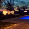 Solar Lantern Oval 40 Grey Blue