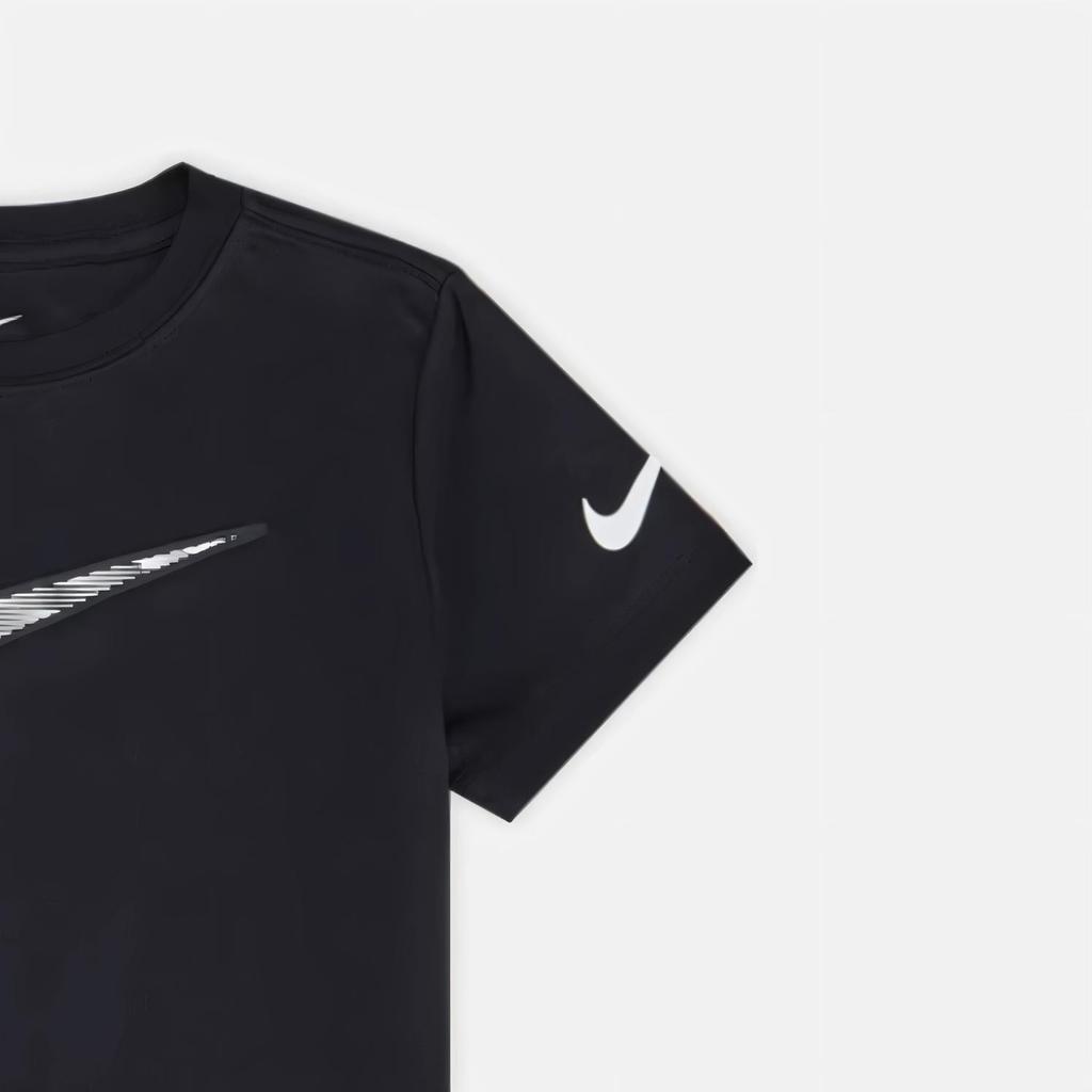 Nike Детская футболка Dri Fit черного цвета, для детей от 3 до 7 лет, IB8224-010