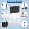 Black Portable 360 Trifold Mirror with Height Adjustable Telescoping Hooks Ideal for Self Hair Cutting Makeup Essential Fordable