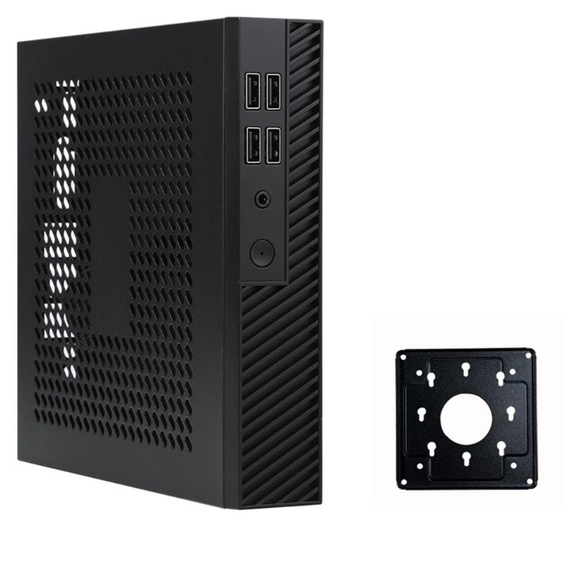 DX01 Тонкий Mini ITX Настольный Компьютерный Корпус Тонкий Половинной Высоты Компьютерный Корпус Портативный Настольный Компьютерный Кейс Шасси