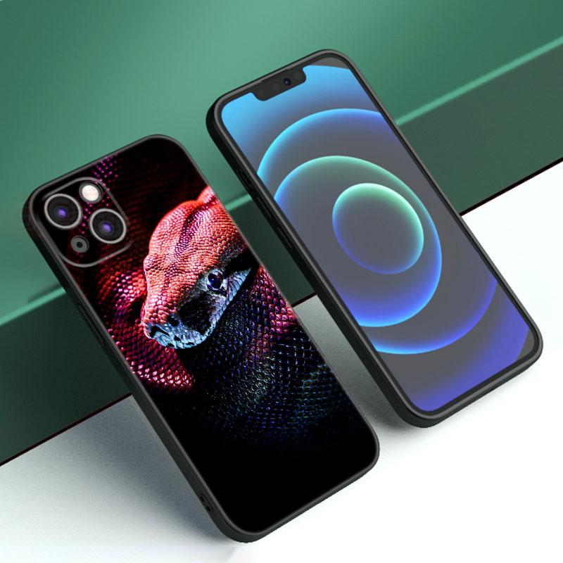 Чехол для телефона Animal Snake для Apple iPhone 12 13 Mini 11 14 15 Pro Max 7 8 Plus X XR XS SE 2020 2022 черный силиконовый чехол