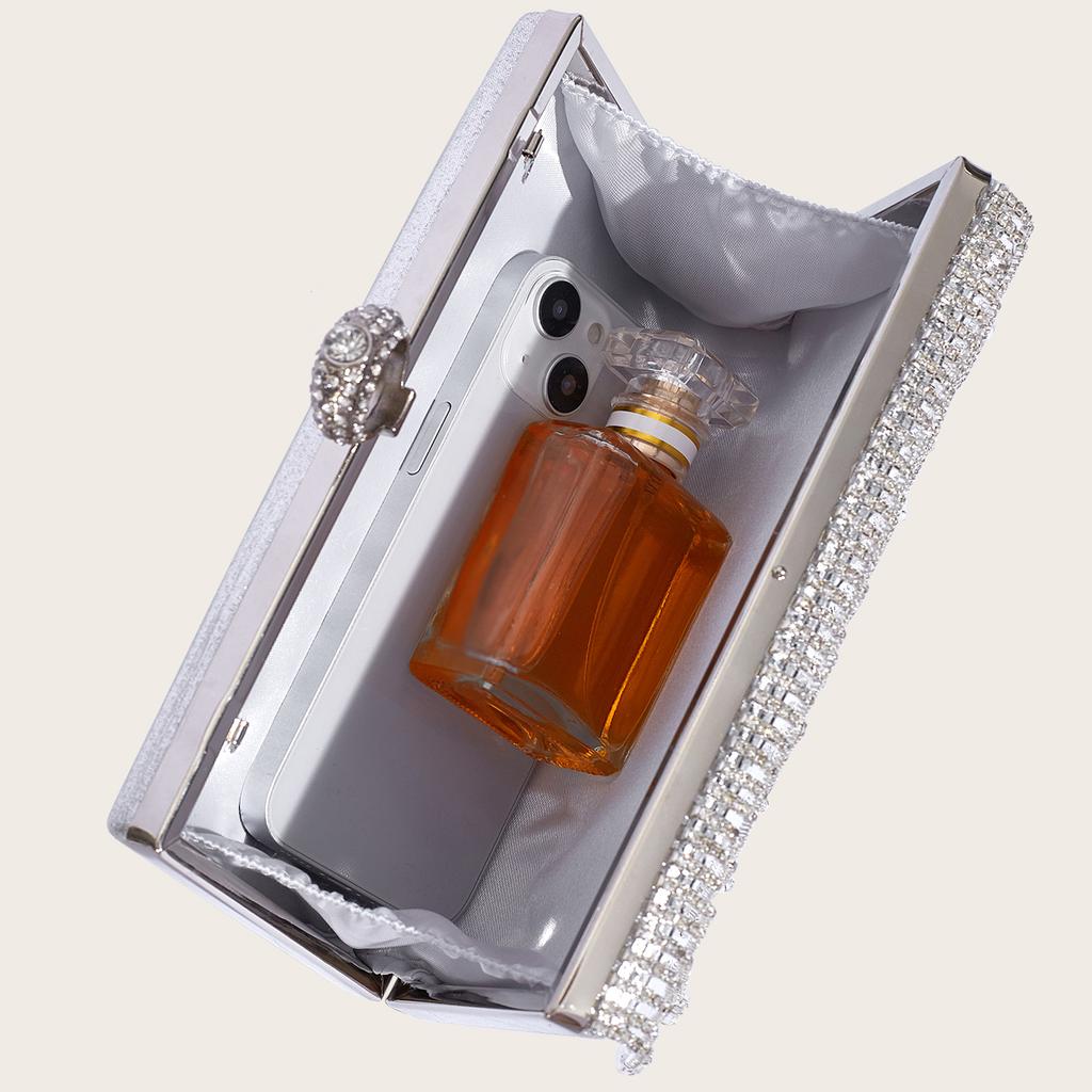 Вечерняя сумочка со стразами и кисточками, модная элегантная серебряная сумочка-клатч, женская сумочка для свадебной вечеринки, черная сумка через плечо