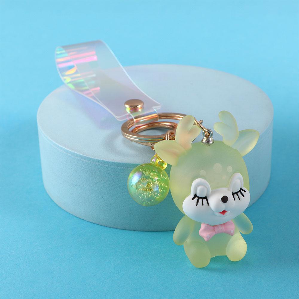 Cute Deer Bag Pendant Led Key Lanyard Elk Keychain Flashlight Keychain Car Keyring