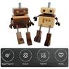 Car Air Fresheners Wooden Robot Figurine with Swinging Legs Car Outlet Ventilation Perfume Clips Car Dashboard Decoration