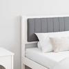 Upholstered Headboard in White 180 cm Solid Pine Wood