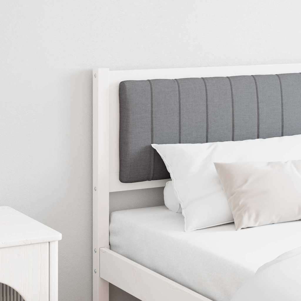 Upholstered Headboard in White 180 cm Solid Pine Wood