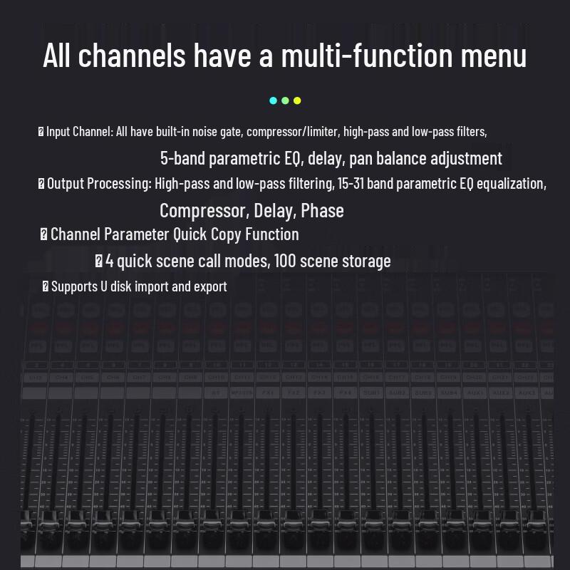 HDCON 36-Channel Digital Mixer with 7-Inch Touchscreen (CN version)