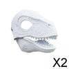 2x 3D Головной убор динозавра Косплей Аксессуар для костюма на Хэллоуин Животное Движущаяся челюсть Латекс Тираннозавр