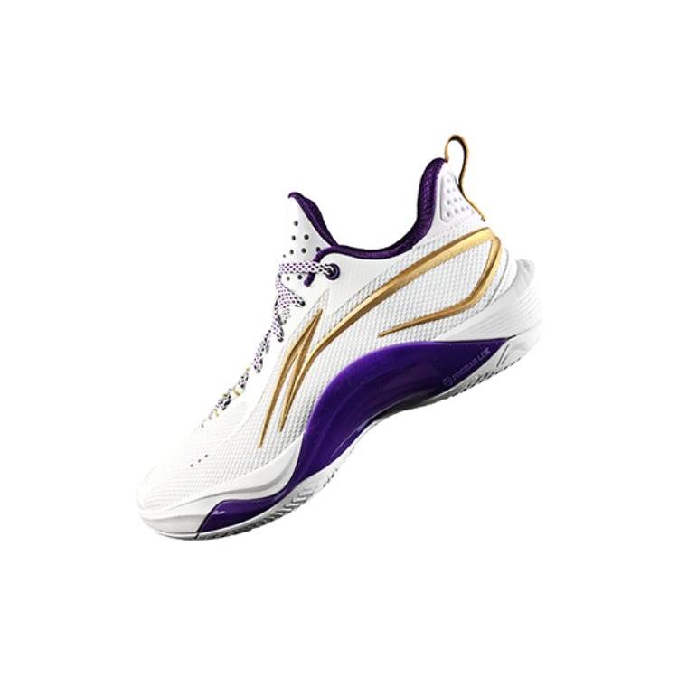 Баскетбольные кроссовки Li Ning Мужские Низкие Белый/Фиолетовый/Золотой ABPU001-12