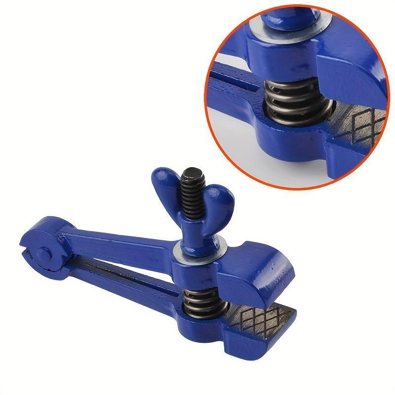 1 шт. ручные тиски ручной зажим трубные тиски сантехнический инструмент мастерские тиски трубный инструмент стальная рукоятка пружинный зажим основание плоскогубцы