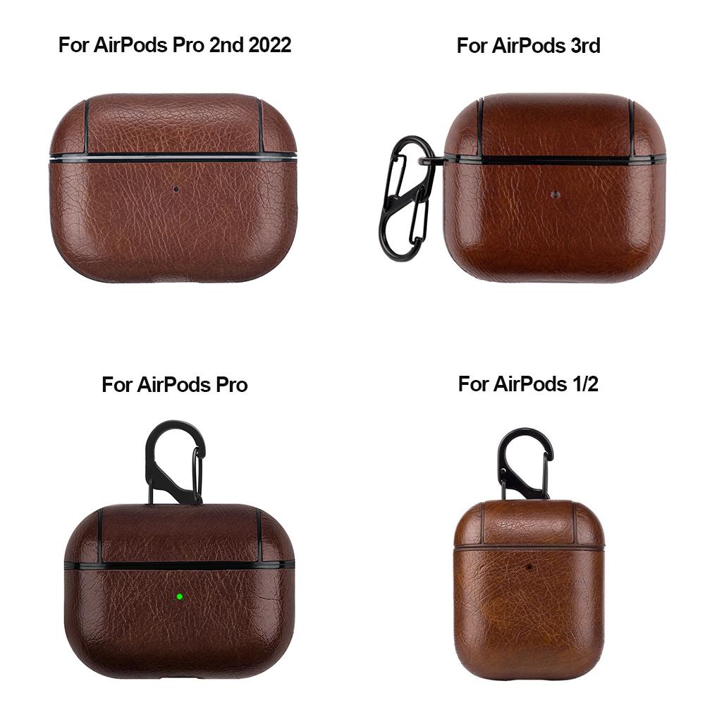 Кожаный защитный чехол для Airpods Pro 2 3 Чехол для беспроводных наушников Для Airpod Pro2 Pro 2-го 3-го Airpods3 Зарядный мешок Funda