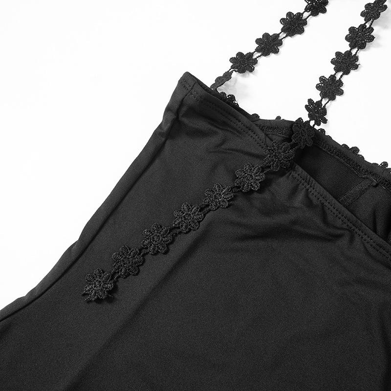 QICED Women's Spring Summer Lace Strap Slim-fit Bag Buttock Dress Woman