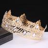 Men's Crown Simple Multi Color Round King Crown Baroque Bride Retro Alloy Hair Crown Headdress