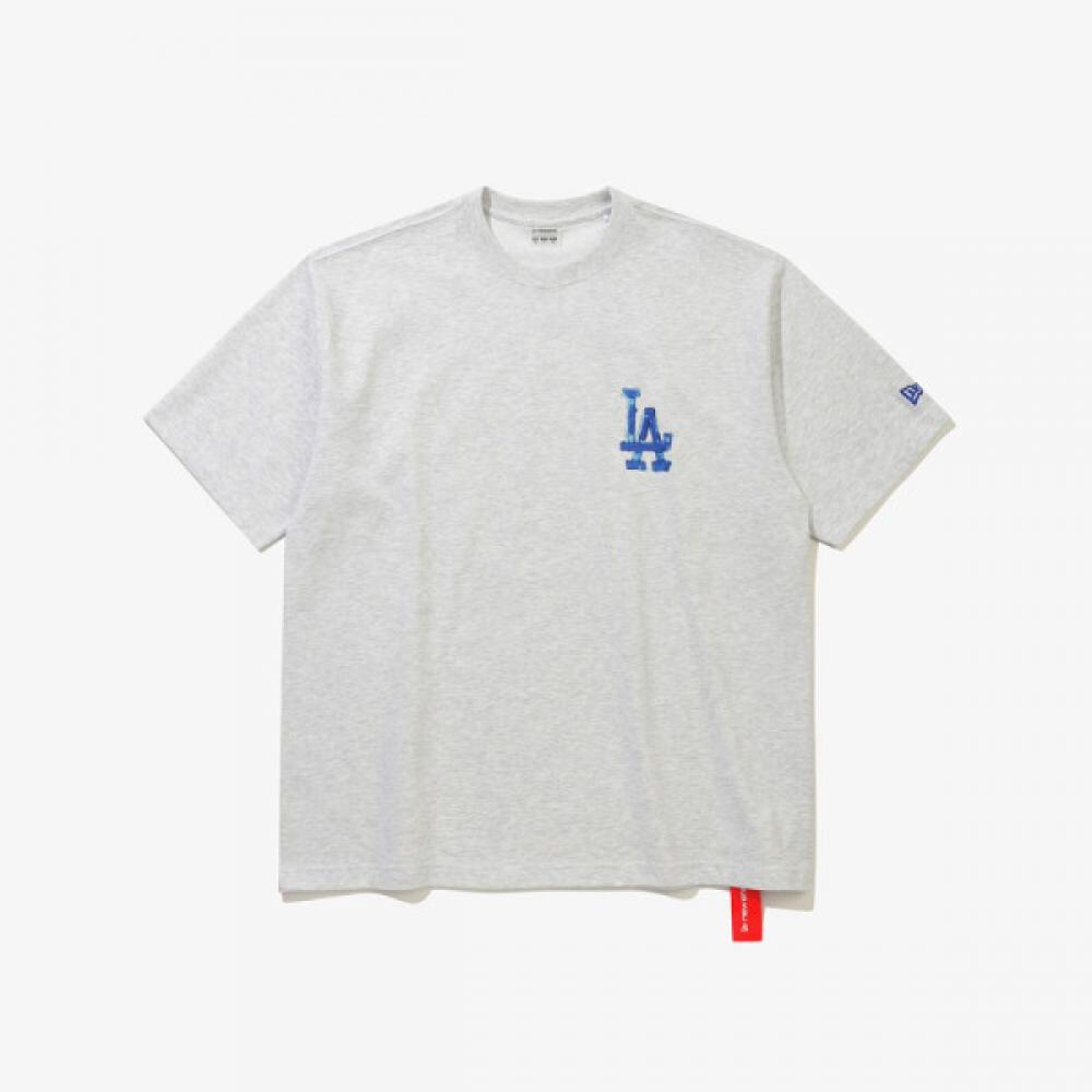 New Era Mlb La Dodgers Рисунок Футболка Хизер Серый